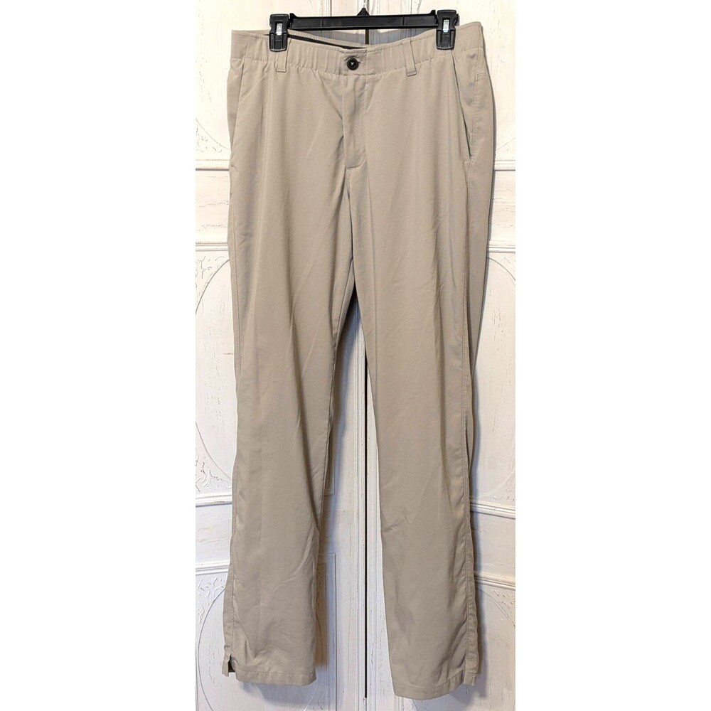 Under Armour Men Golf Performance Stretch - Size 34/34 - Pants Khaki Tapered